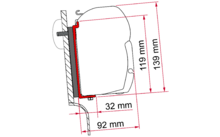 Supports Fiamma pour fixation murale de l'auvent F45