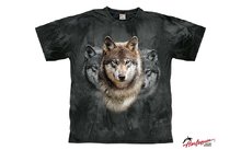 Harlequin Wolf Spirit Slate men's T-shirt