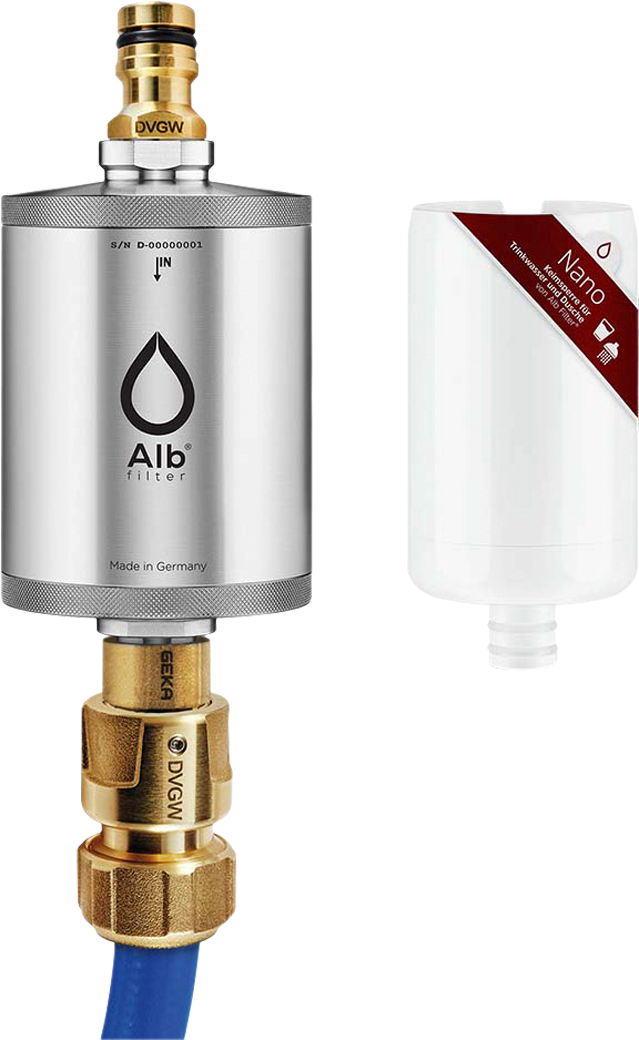Alb Filter® MOBIL Nano Trinkwasserfilter Mit GEKA Anschluss Edelstahl Natur
