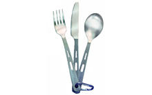 Optimus Titanium cutlery set 3 pieces silver