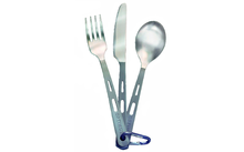 Optimus Titanium Besteck Set 3 teilig silber