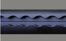 Alu-Zurrschiene halbrund (2000 x 50 x 11,5 mm) eloxiert schwarz C35