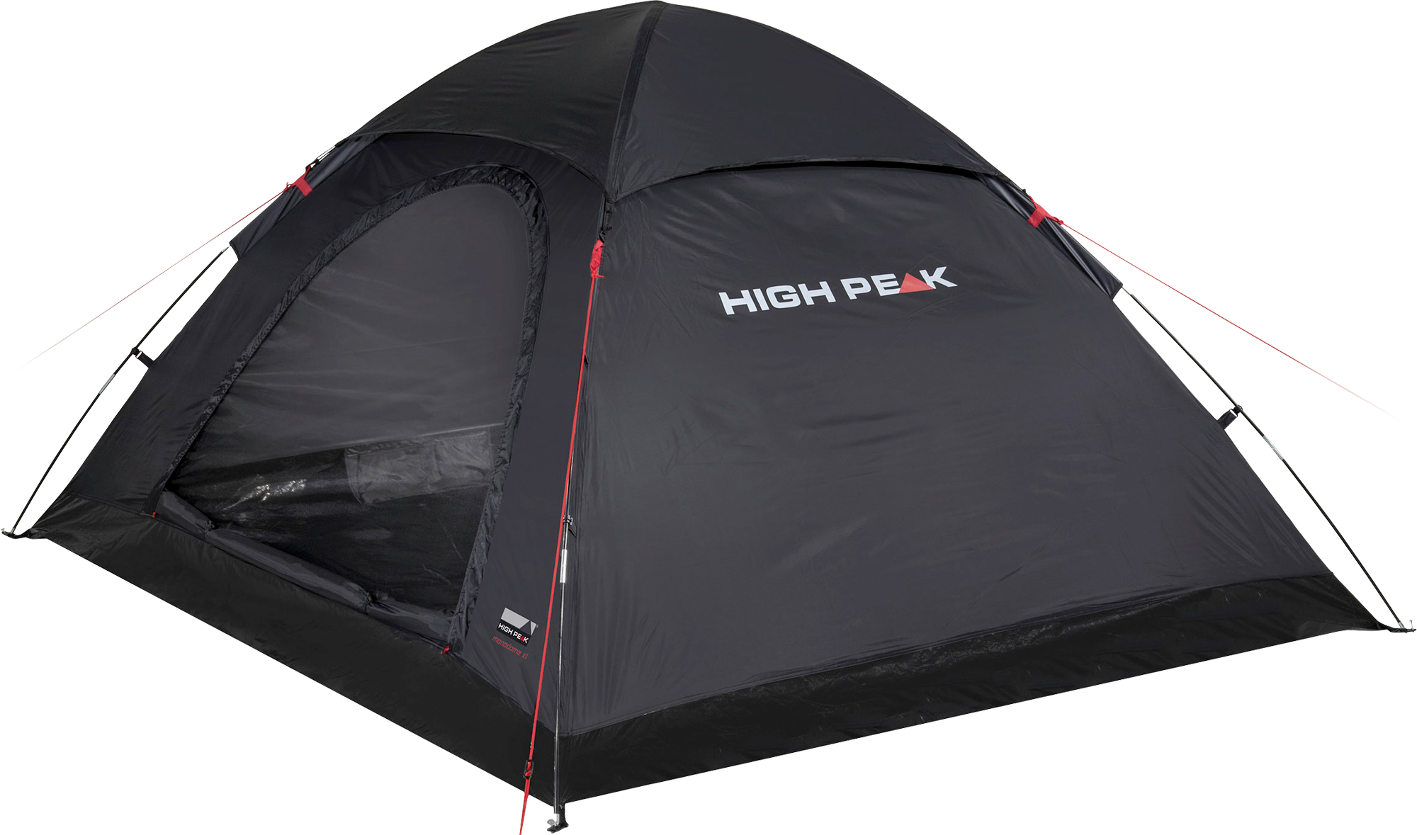 High Peak Monodome XL freistehendes Einfachdach Kuppelzelt 4 Personen schwarz