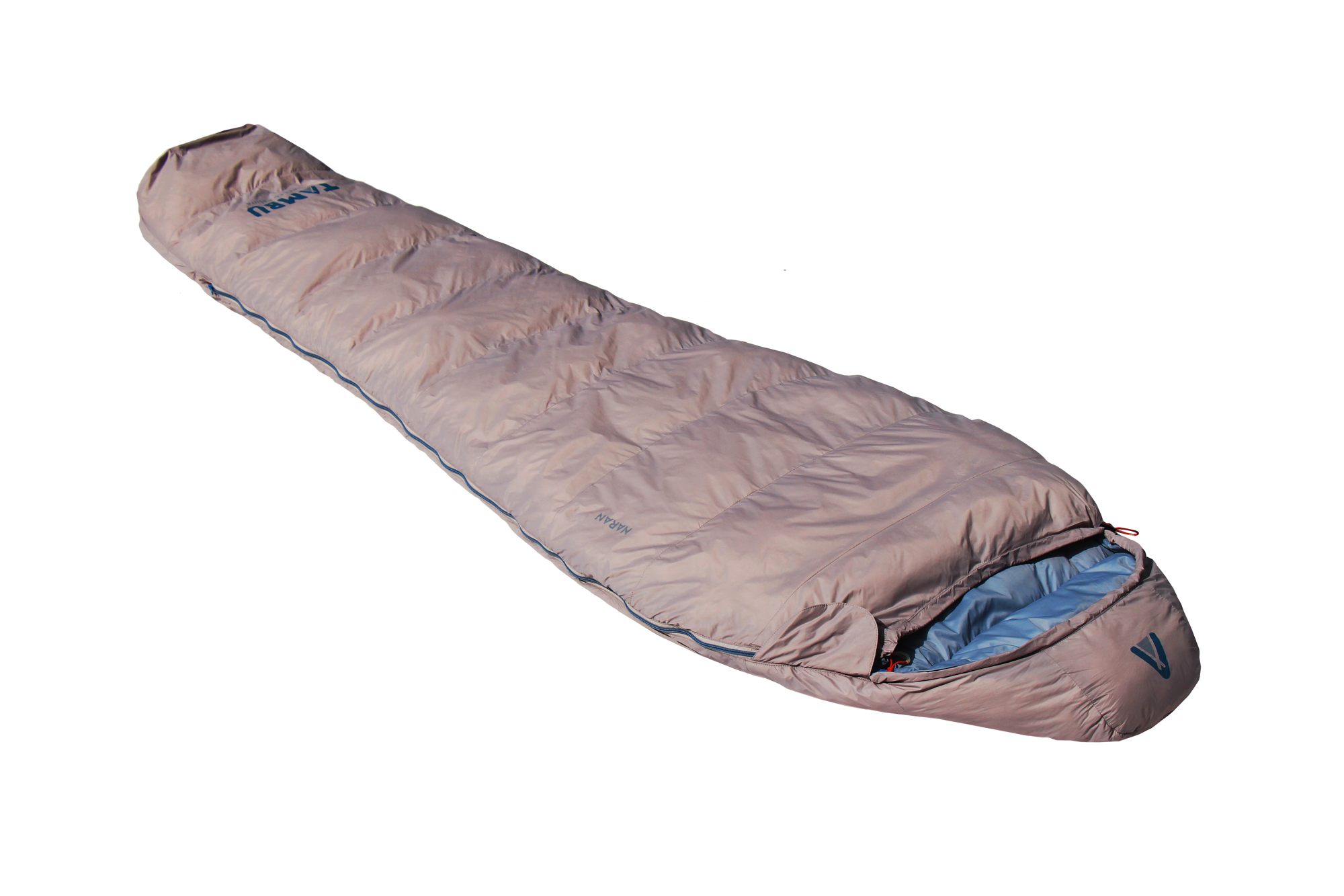 Tambu Naram Mumienschlafsack 230 x 80 cm grau / blau