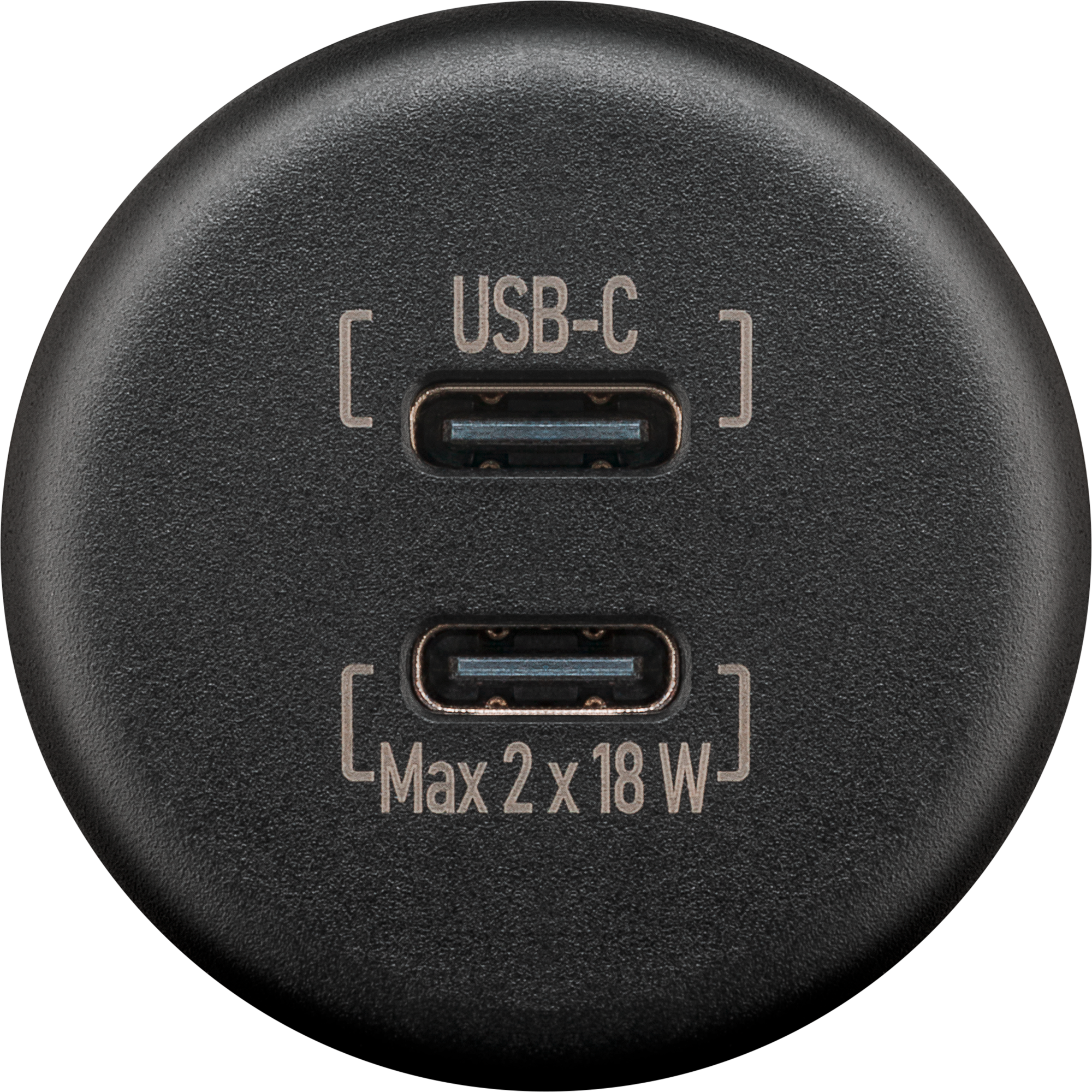 Wentronic Dualer Einbaucharger USB-C anthrazit max. 18 W