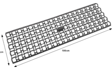 Milenco Gripmatte mit Gitterprofil 106 x 33 cm 2 Stück