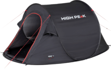 Tenda pop up High Peak Vision 3 tettuccio singolo per 3 persone in tela nero