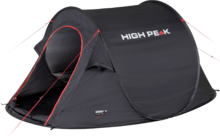 High Peak Vision 3 toit simple 3 personnes Pop Up tente pliante noire