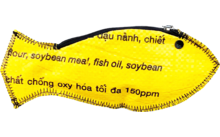 Beadbags Fisch Geldbörse gelb