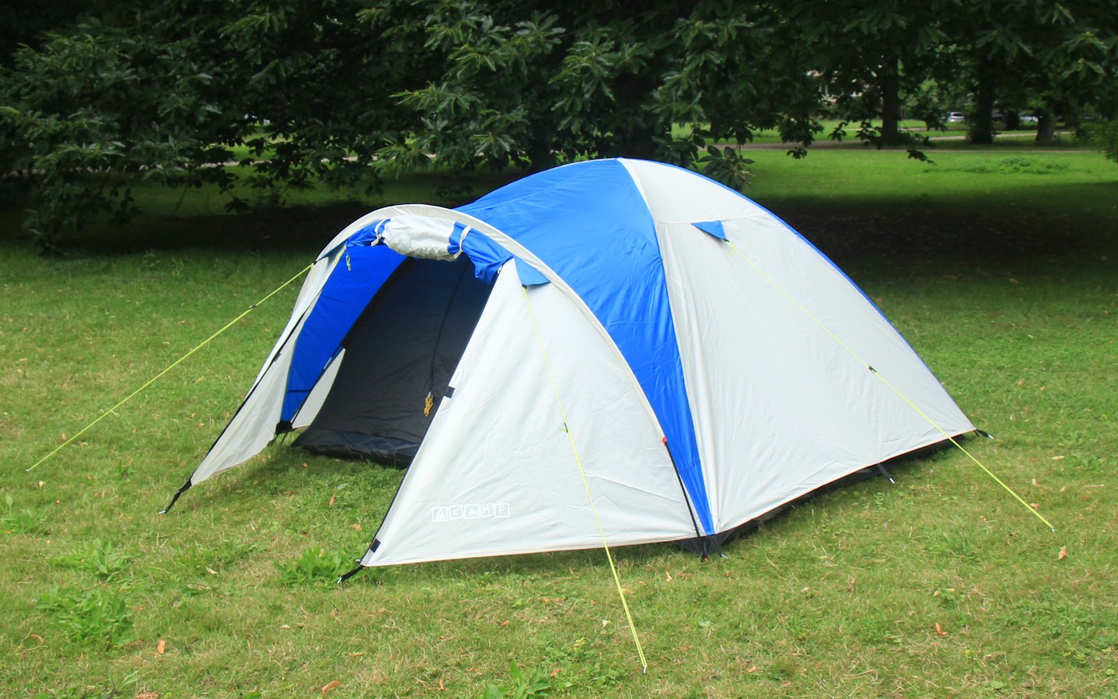 Tambu Acamp 4 Personen Kuppelzelt creme/blau