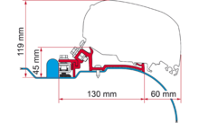 Fiamma Markisenadapter-Kit Iveco Daily H2