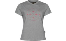 Pinewood Finnveden Trail Damen T-shirt light grey melange